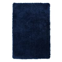(C58) Mixed Blue Long Pile Shag, 3x5