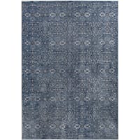 (A426) Clearwater Lars Navy Woven Area Rug, 5x7