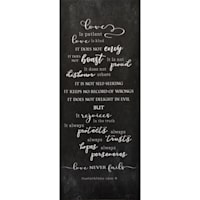 Love Sentiment Canvas Wall Sign, 10x24