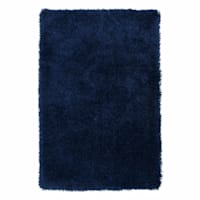 (C58) Mixed Blue Long Pile Shag, 7x10