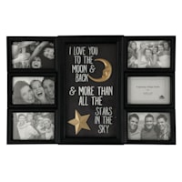 6-Opening Black I Love You to The Moon & Back Collage Picture Frame, 22x14
