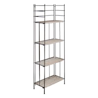 Providence Metal Baker Rack with Folding Wood-Top Shelves, 63"