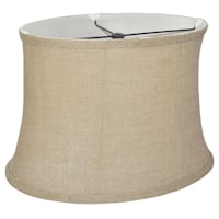 Natural Burlap Medium Table Lamp Shade, 15x8x10