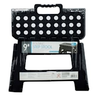 Black Foldable Step Stool, 9"