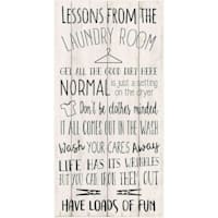 14X18 Lessons From A Laundry Room Art On Wood Box