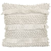 Ty Pennington White Knotted Square Outdoor Throw Pillow, 18"