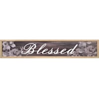 Blessed Wooden Wall Sign, 37x7
