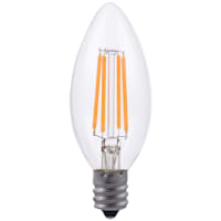 2-Pack Filament Candle Bulb 4W 120V 2700K Clear Dimmer 320Lm E12