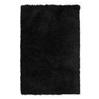 Accent Solid Black Thick Pile Shag, 2x4