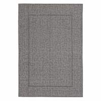 (E195) Crosby St. Santorini Grey & Natural Woven Indoor & Outdoor Accent Rug, 3x5