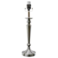 Brushed Steel Metal Table Lamp Base, 20"