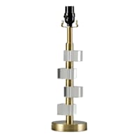 Clear Crystal Medium Table Lamp Base, 17"
