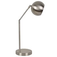 Silver Brushed Metal Adjustable Task Lamp, 15"