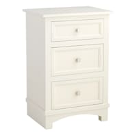 3-Drawer Providence Rachel Wooden Cabinet, White