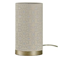 Floral Cutout Design Fabric Uplight Lamp, 12"