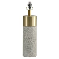 Found & Fable Grey Textured Medium Table Lamp Base, 18"