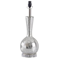 Providence Silver Glass Medium Table Lamp Base, 20"