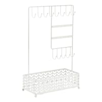 Chevron Wire Jewelry Stand with Mirror Base