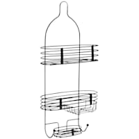Black Metal Shower Caddy, 24"