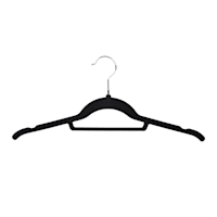 10-Piece Velvet Shirt Hangers, Black