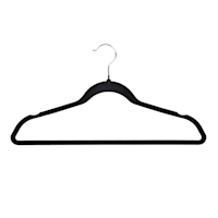 10-Piece Velvet Suit Hangers, Black