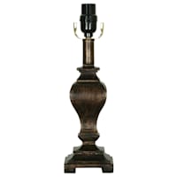 Distressed Bronze Accent Lamp, 14"