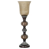 27in. Pewter Faux Marble Uplight