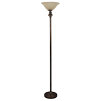 Bronze Torchiere Metal Floor Lamp, 71"