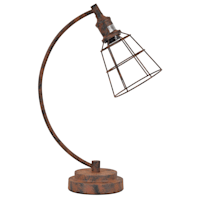 Brown Metal Task Lamp, 21"