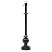 Bronze & Wood Textured Acrylic Buffet Lamp Base, 24"