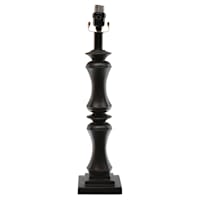 Black Acrylic Table Lamp, 21"
