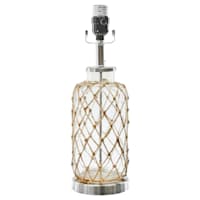 Jute Rope Seeded Glass Accent Lamp, 18"