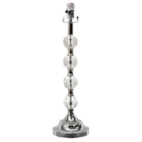 Silver Acrylic Table Lamp Base, 21"