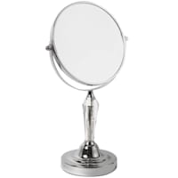 Laura Chrome Metal Magnifying Vanity Mirror, 15"