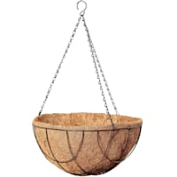 Metal Hanging Basket Coco Planter, 14"