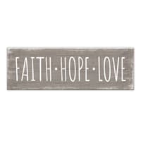 Faith Hope Love Canvas Wall Art, 36x12