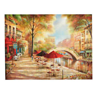Riverwalk Charm Textured Canvas Wall Art, 30x40