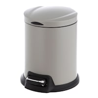 Grey Round Pedal Trash Can, 5l