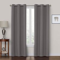 Rockwell Grey Blackout Grommet Curtain Panel, 84"