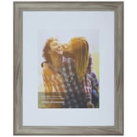 16x20 Matted to 11x14 Scoop With White Mat Wall Frame, Whitewash