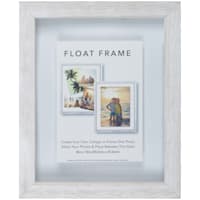 Whitewash Linear Profile Floating Wall Frame, 8x10