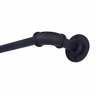 Sunzero Bronn 3/4" Black Decorative Curtain Rod, 36-66"