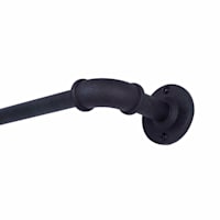 Sunzero Bronn 3/4" Black Decorative Curtain Rod, 66-120"