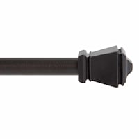 Amelia 7/16" Black Curtain Rod, 48-84"