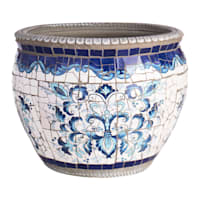 Tuscan Tile Multicolor Mosaic Outdoor Planter, Extra Large