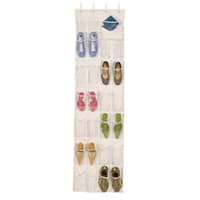 Over The Door Vinyl Shoe Storage Organizer, Clear