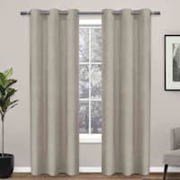 Found & Fable Rita Natural Light Filtering Grommet Curtain Panel, 84"