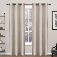 Blush Silk Light Filtering Grommet Curtain Panel, 84"