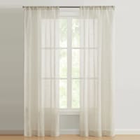 Found & Fable Clermont Natural Sheer Rod Pocket Curtain Panel, 84"