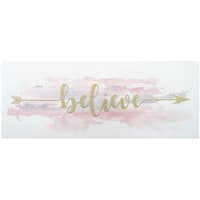 Believe Canvas Wall Sign, 20x8